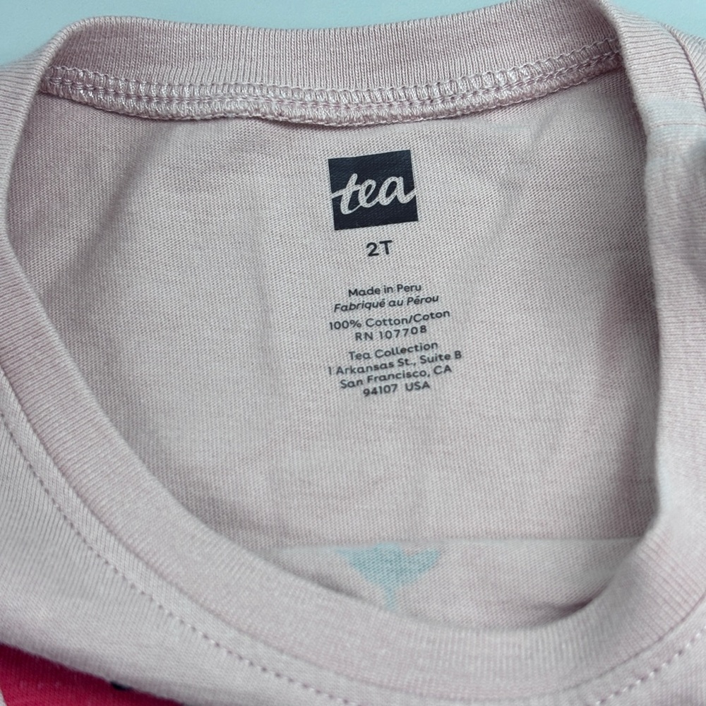 Set of Two Tea Collection 2T Pink and White LSS, EUC. - Picture 5 of 11